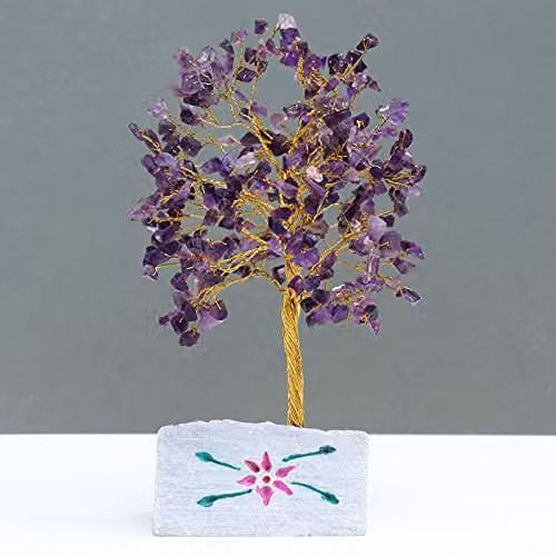 Ancient Wisdom Amethyst Gemstone Tree with 320 Stones in Purple – 1