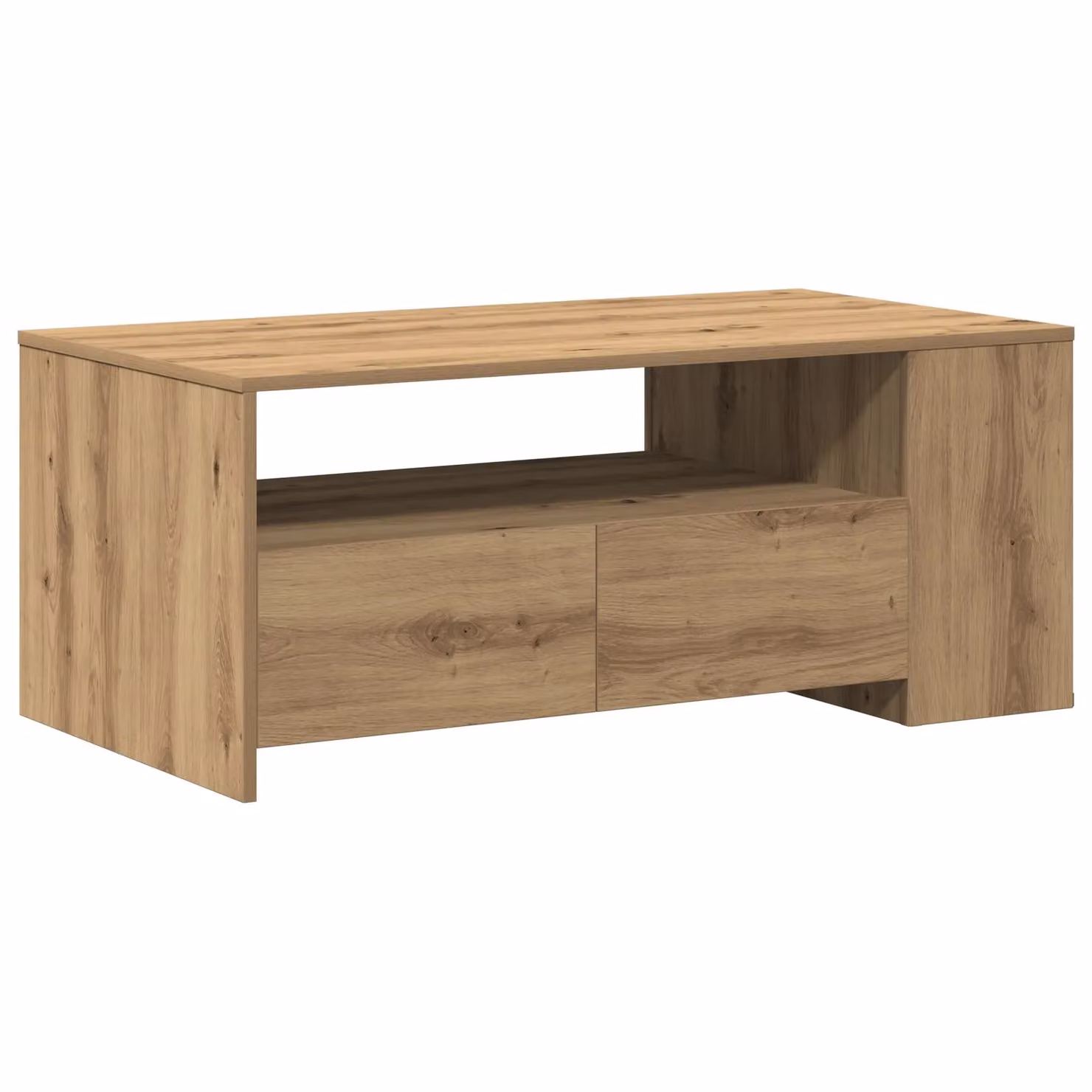 Berkfield Home Artisan Oak Coffee Table in Brown, W/D/H: 102 x 55 x 43.5 cm – 2