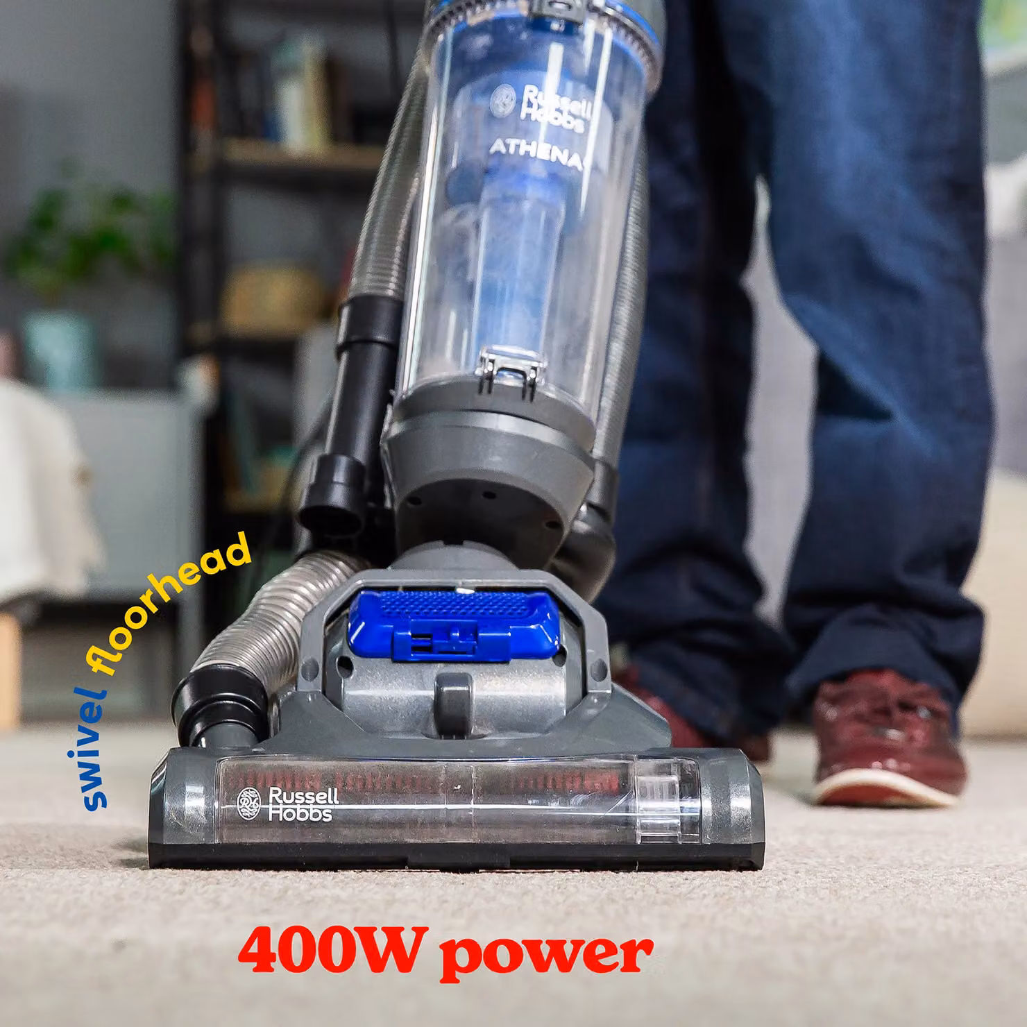 Russell Hobbs RHUV5101 3 in 1 Upright Vacuum Cleaner, 400W, Blue – 3