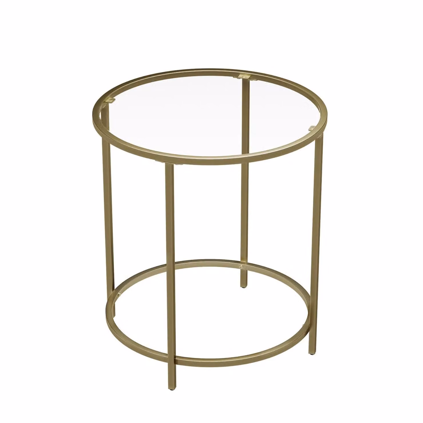 Rafaelo Mobilia Round Glass Top Coffee Table in Gold, W/D/H: 55 x 50 x 40 cm – 2