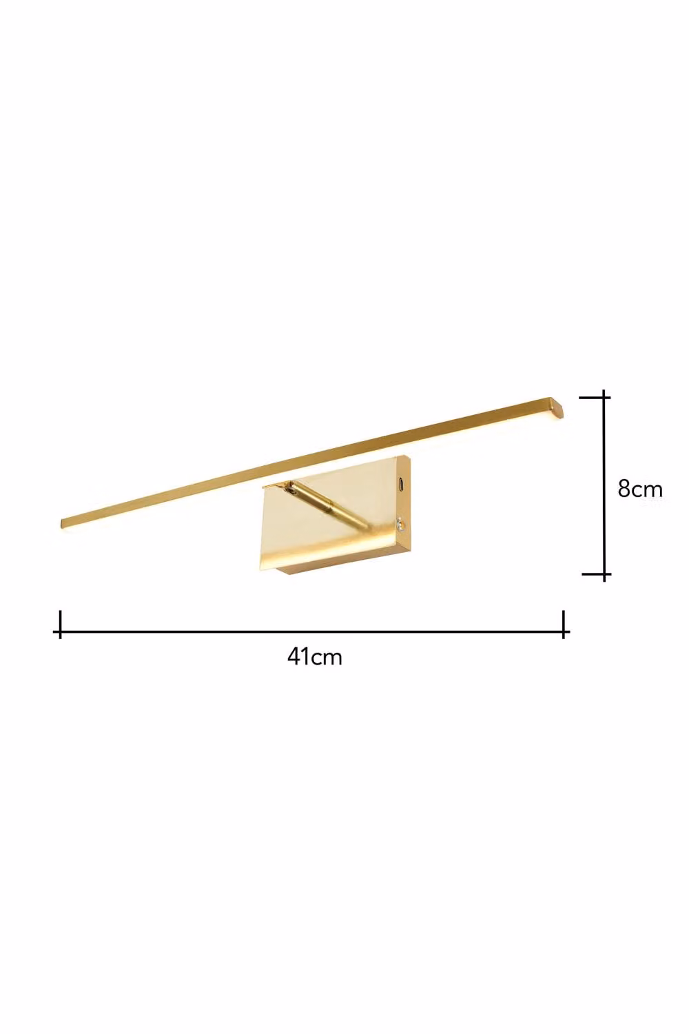 BHS Lighting Dougie Rechargeable LED Picture Wall Light in Gold/Brass – 3
