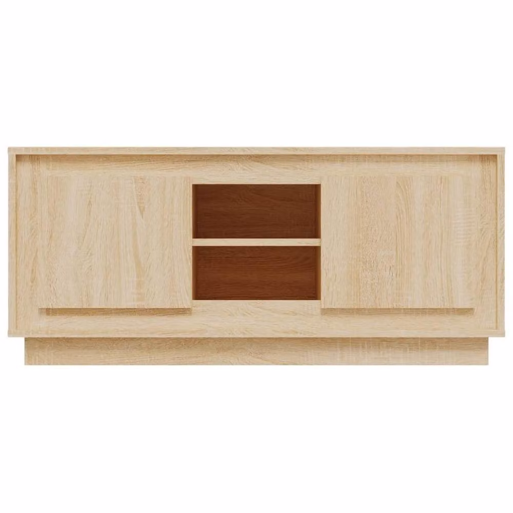 Berkfield Home Modern TV Cabinet in Sonoma Oak and Beige, W/D/H: 102 x 35 x 45 cm – 3