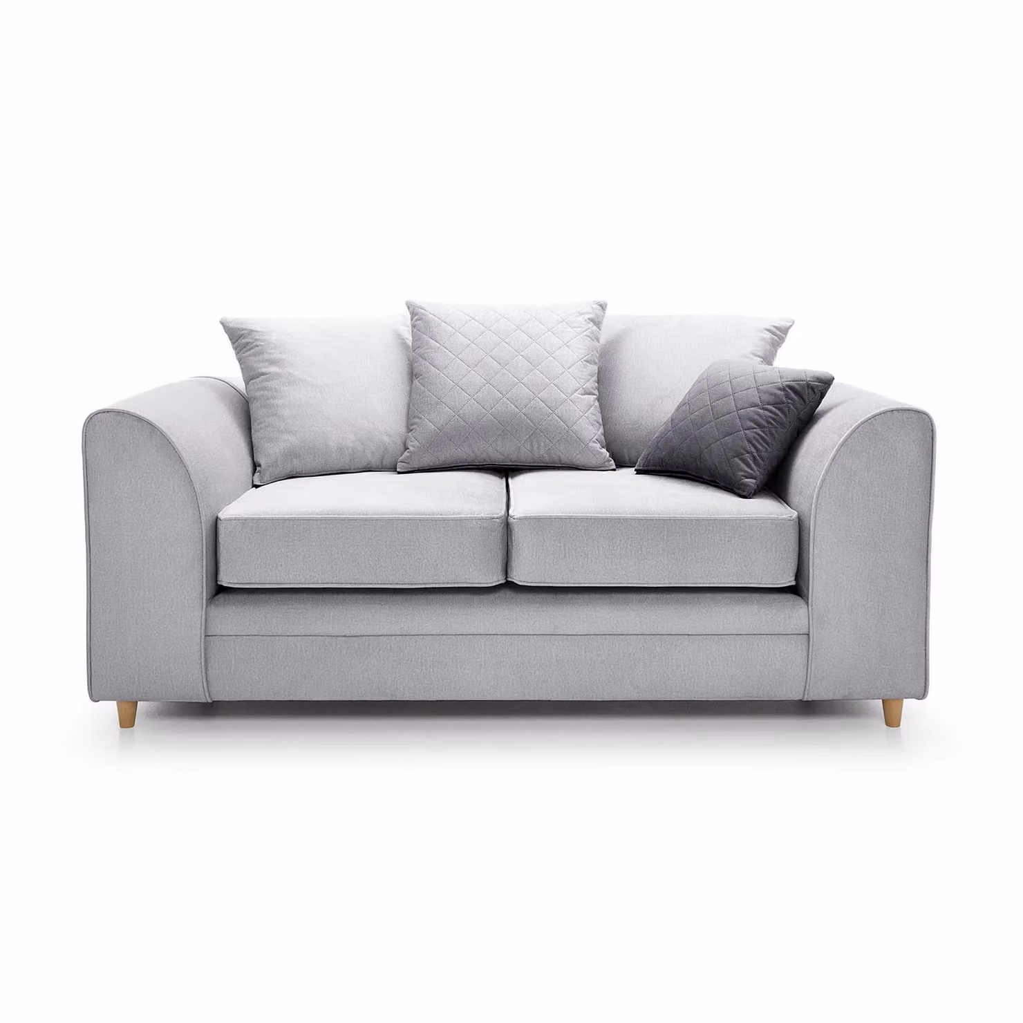 Abakus Direct Chicago 2 Seater Sofa in Grey Velvet Fabric, W/D/H: 160 x 89 x 78 cm – 2
