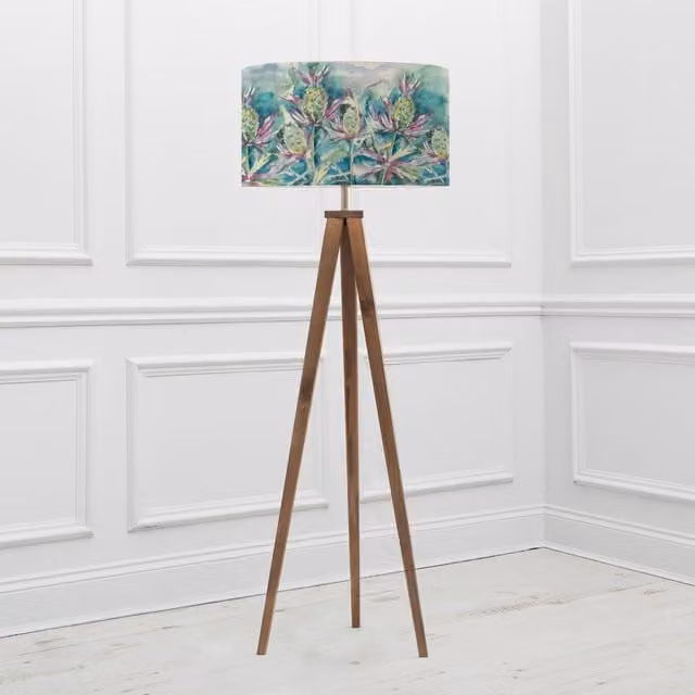 Voyage Maison Aratus Floor Lamp with Seathistle Eva Lampshade in Brown and Multicolour – 1