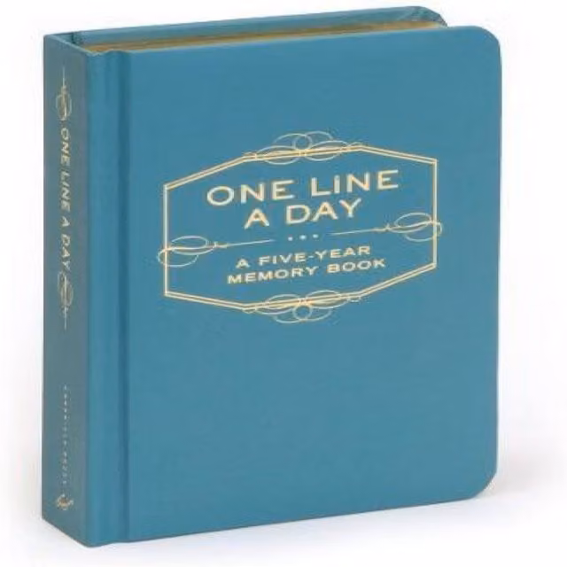 Chronicle Books One Line A Day Five-Year Memory Book Diary in Multicolour and Blue