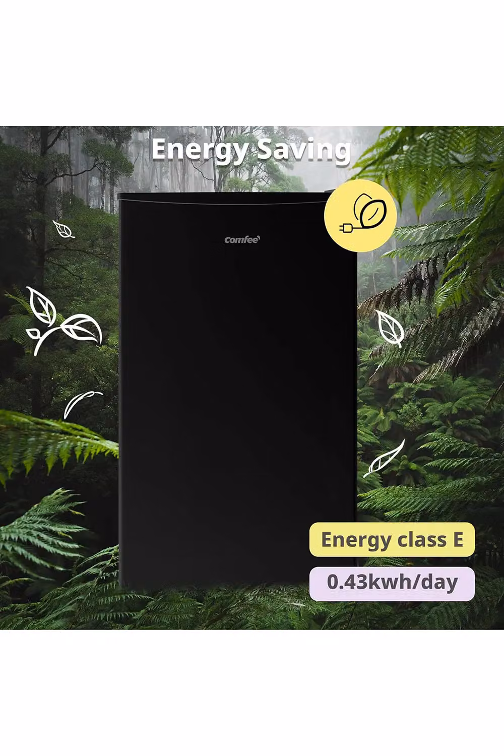 Living and Home 60 Litre Upright Under Counter Freezer in Black with Adjustable Thermostat and Reversible Door – 4