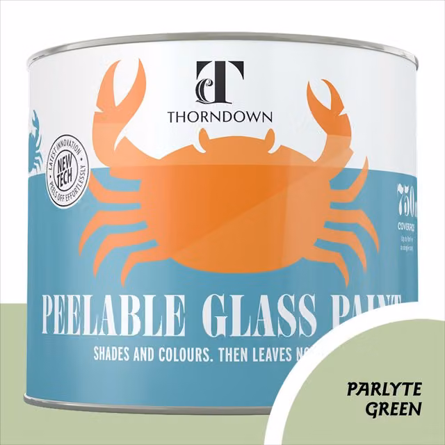 Thorndown Parlyte Green Peelable Glass Paint in Satin Matt Green, 11.5 cm