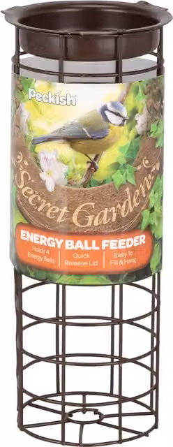 Peckish Secret Garden Energy Ball Feeder in Brown
