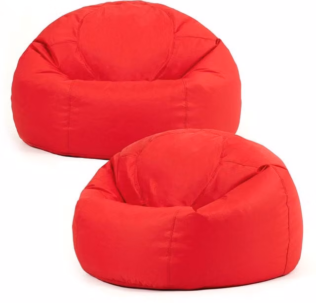 ICON Classic Indoor and Outdoor Bean Bag Set of 2 in Red