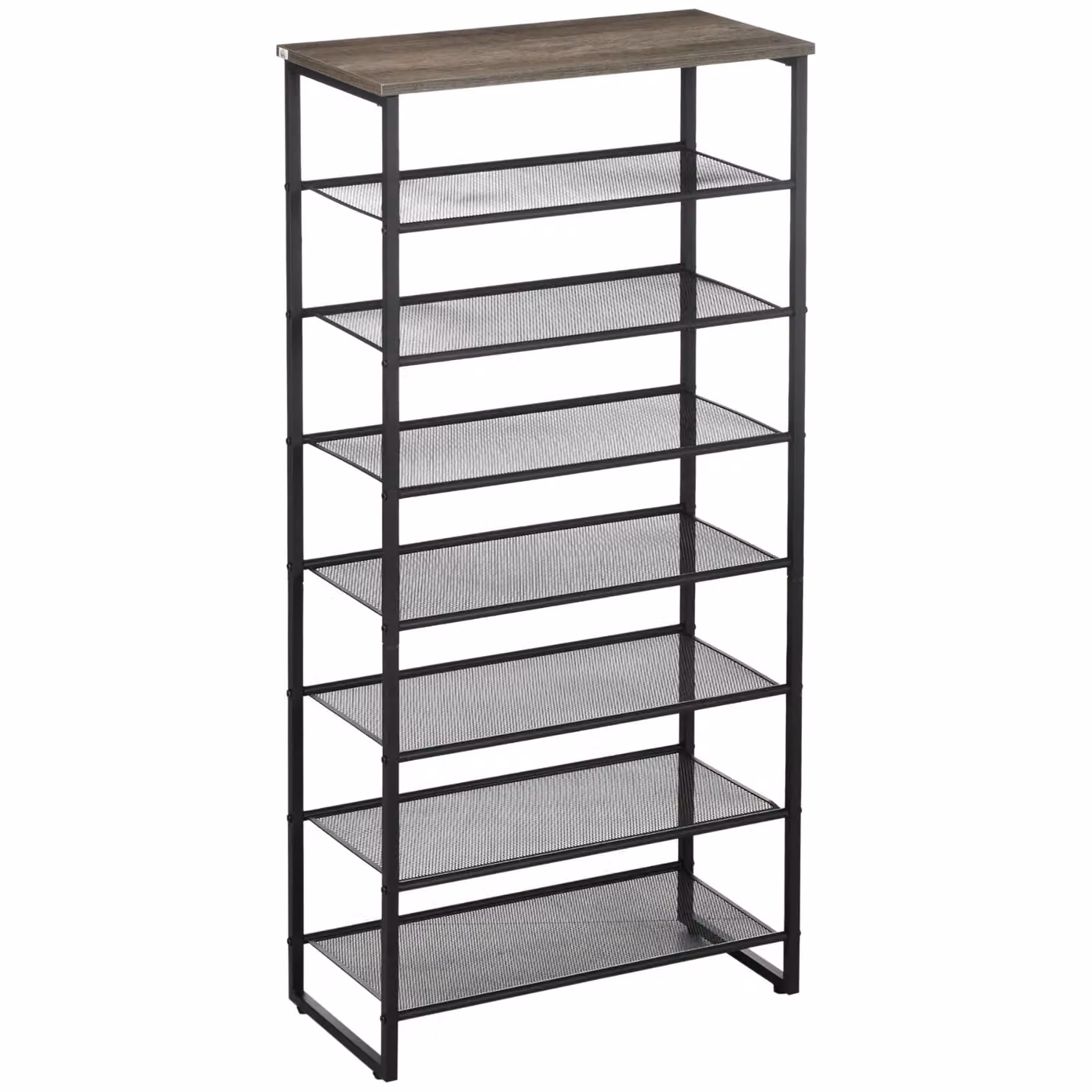 Rafaelo Mobilia Tall Grey Shoe Rack for 21-28 Pairs of Shoes, H: 126.0 cm, W: 60.0 cm, D: 28.5 cm – 2