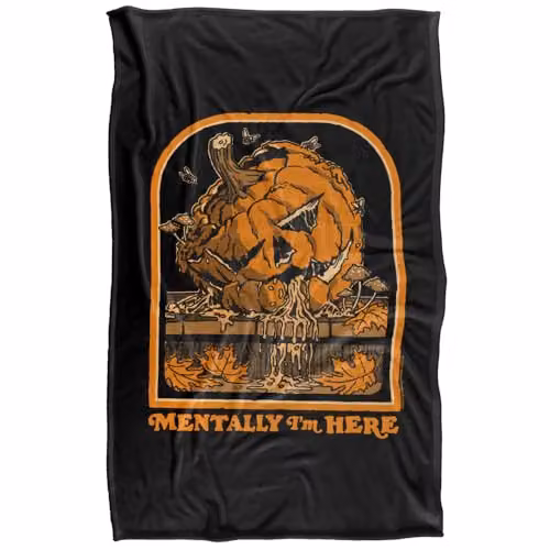 Steven Rhodes Mentally I'M Here Super Soft Fleece Throw Blanket, Multicolour, W/D/H: 91 x 147 cm – 5