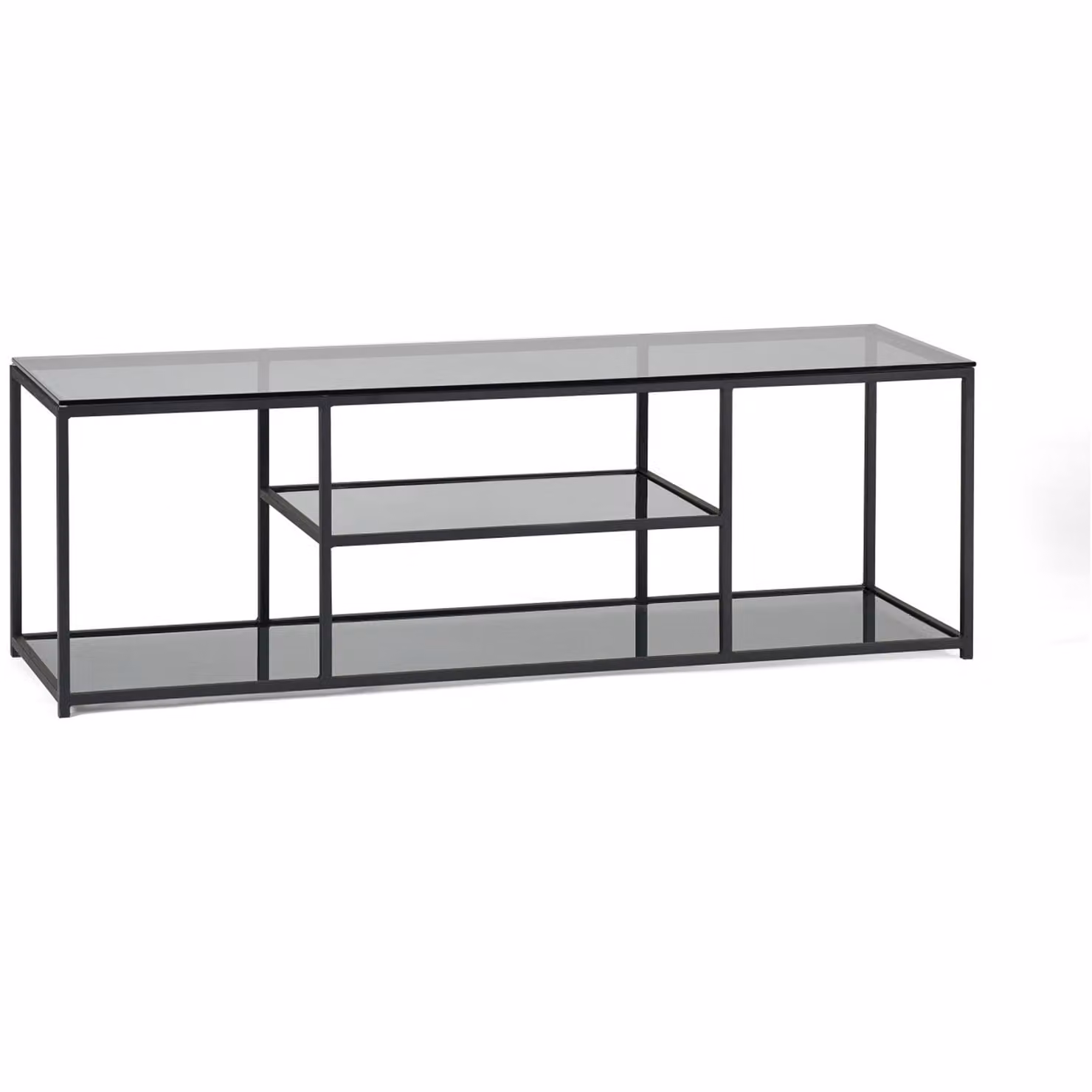 Julian Bowen Chicago TV Unit in Black with Smoked Glass – 2