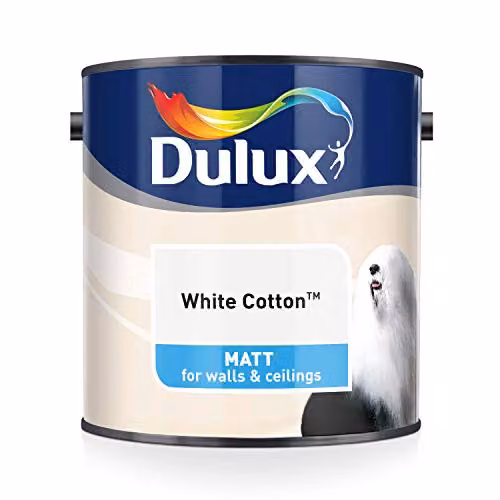 Dulux Matt Dispersion Emulsion Paint, White, 2.5 l – 2