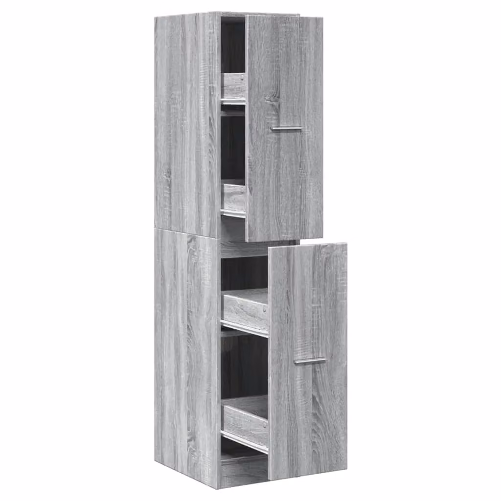 Berkfield Home Apothecary Cabinet in Grey, W/D/H: 30 x 41 x 144.5 cm – 2