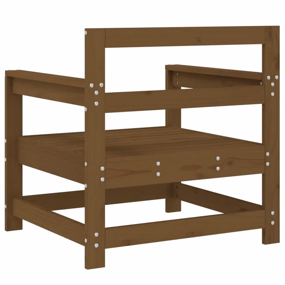 Berkfield Home Beautiful Garden Chairs, Set of 2, Honey Brown Solid Pine Wood – 4