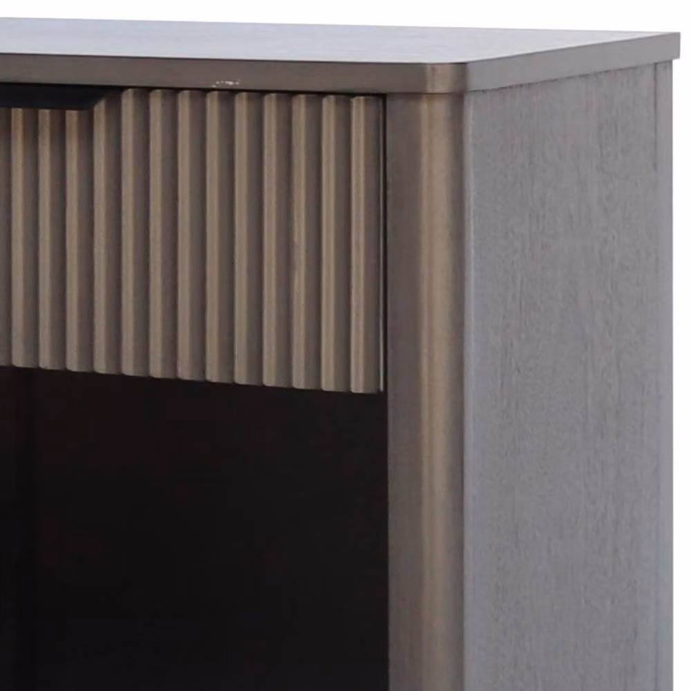 Hill Interiors Reed Collection 1 Wood Cabinet in Brown – 2