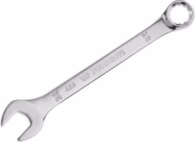 Facom Slim Metric Combination Spanner, 28mm, Steel, Silver