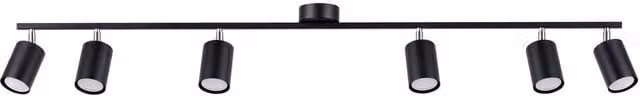 Sollux Lighting Lemmi Modern Black Ceiling Spotlight Bar with 6x GU10 Lights, W/D/H: 135 x 20 x 24 cm – 1