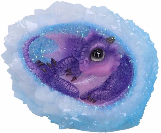 Nemesis Now Geode Nest Purple and Blue Illuminating Animal Figurine, Height: 12 cm