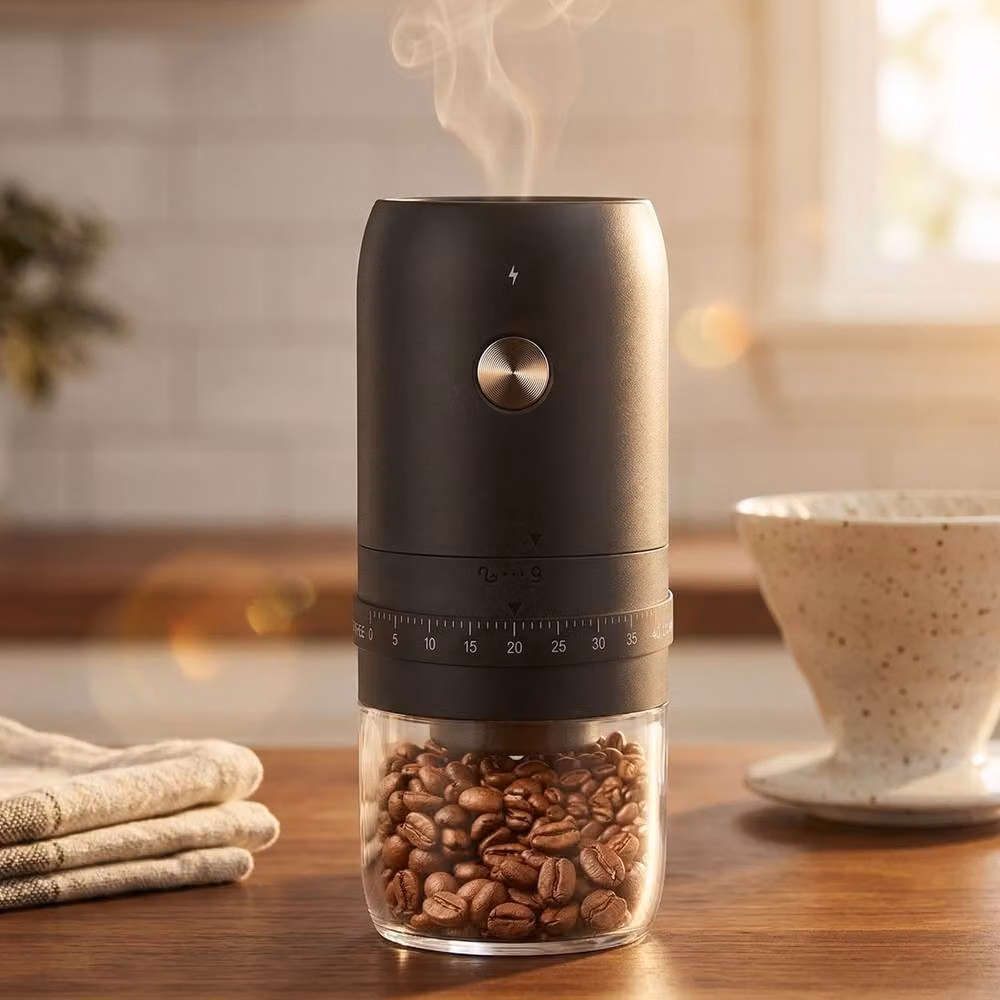 Dragodirect Rechargeable Electric Conical Burr Coffee Bean Grinder in Black – 3