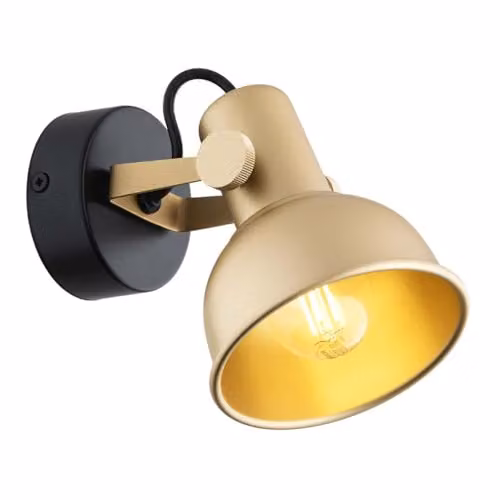 Netlighting Argon Lenora Dome Wall Lamp in Gold and Black