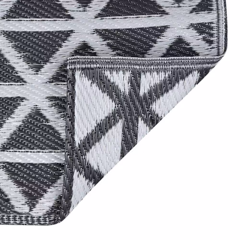 Berkfield Home Black Geometric Outdoor Carpet, W/D: 120 x 180 cm – 5