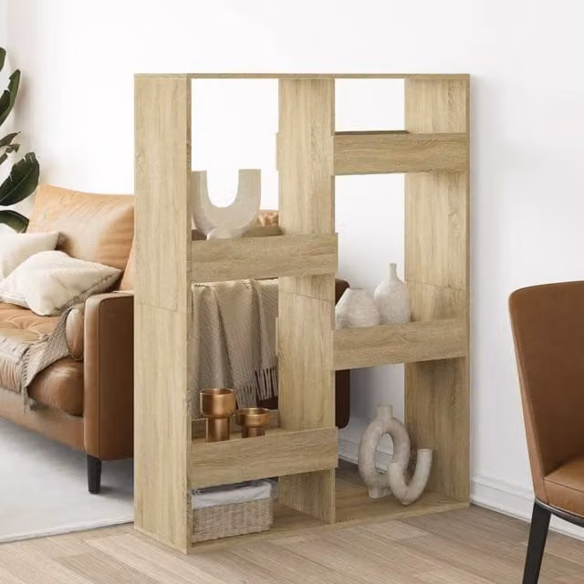 Berkfield Home Sonoma Oak Room Divider in Light Tan, W/D/H: 100 x 33 x 135 cm – 1