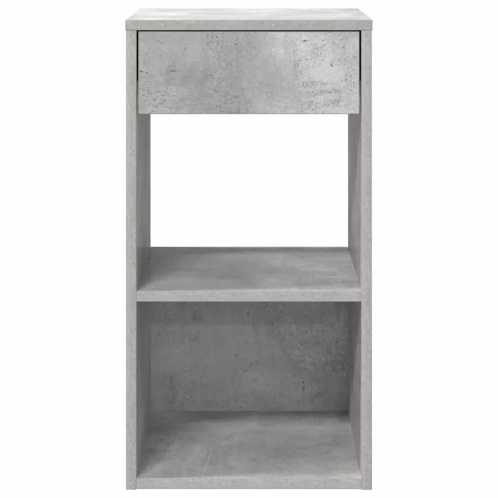 Berkfield Home Set of 2 Modern Bedside Cabinets with Drawer in Concrete Grey, W: 35 cm, D: 34 cm, H: 66.5 cm – 2