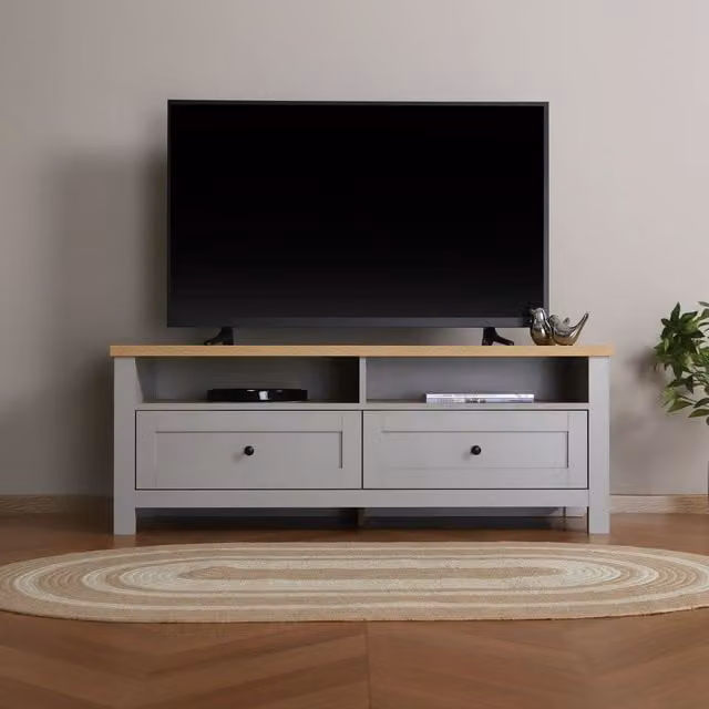 Home Garden Direct Wiltshire Contemporary TV Unit in Grey
