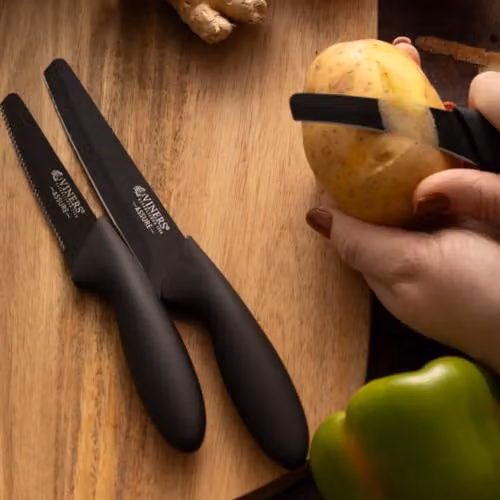 Viners Assure 3 Piece Stainless Steel Prep Knife Set with Paring and Utility Knives in Black – 4