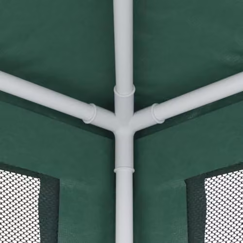 vidaXL Party Tent in Green with 4 Mesh Sidewalls, W: 200 cm, D: 200 cm, H: 240 cm – 4