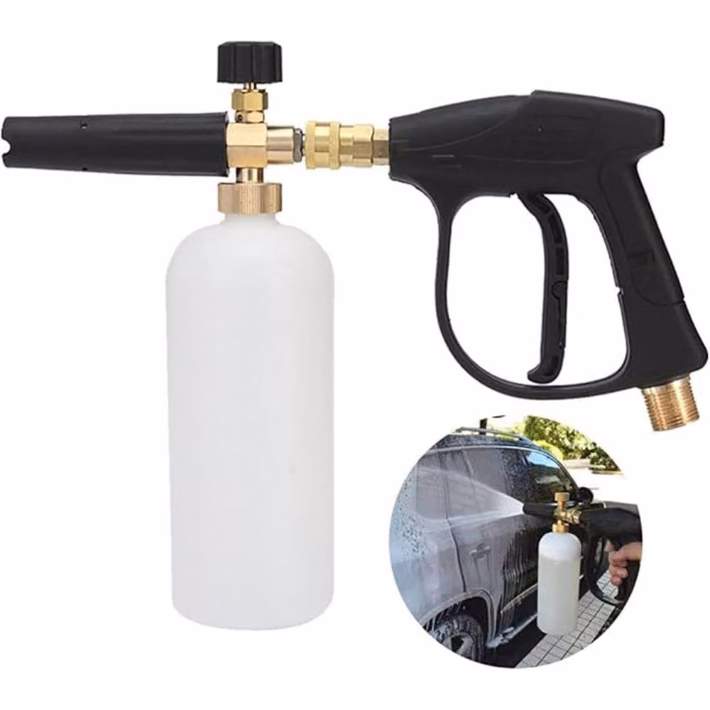 Ventryn 1/4" Quick Release Snow Foam Lance 1L Soap Cannon Pressure Washer in White and Transparent – 3