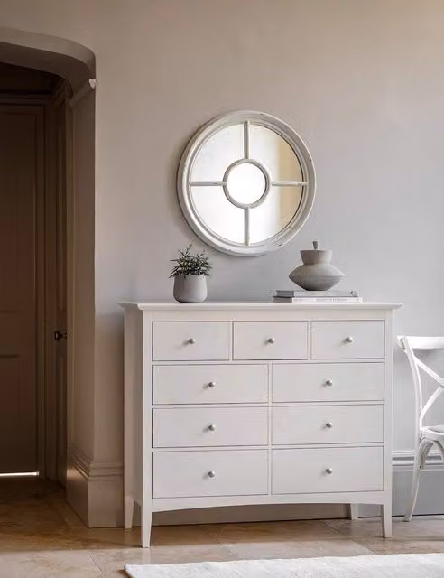 Gallery Direct Hastings 9 Drawer Chest in Soft White