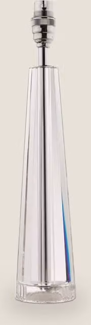 Laura Ashley Blake Modern Glass Table Lamp Base in Silver and Chrome