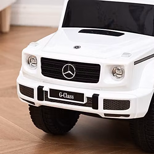 HOMCOM 3 in 1 Mercedes Licensed Kids Ride on Push Car with Canopy, White, W/D/H: 85.5 x 40.5 x 40.5 cm – 7