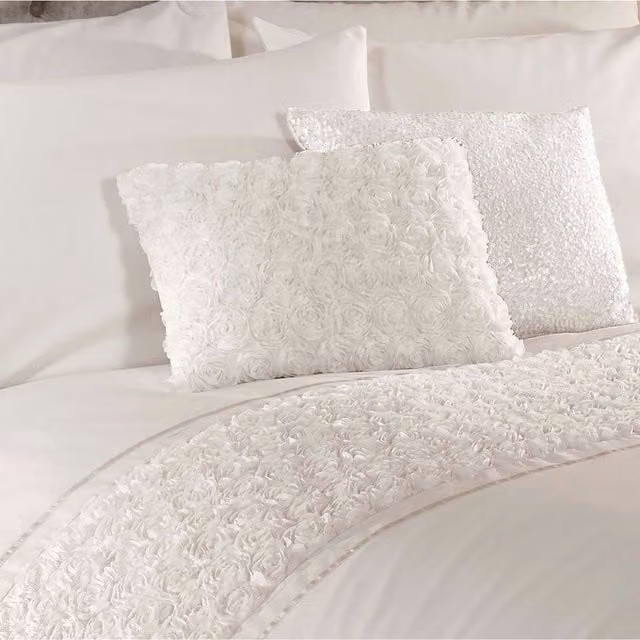 Rapport Home Limoges Rectangular Floral Cushion in Beige, White and Multicolour, 50 x 30 cm