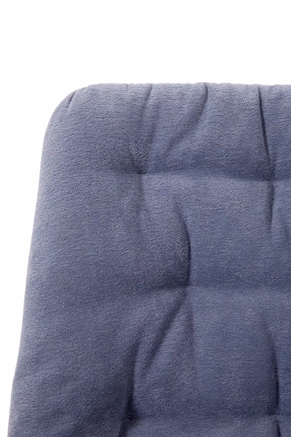 Living and Home Set of 2 Grey Teddy Fleece Upholstered Dining Chairs with Black Metal Legs – 4