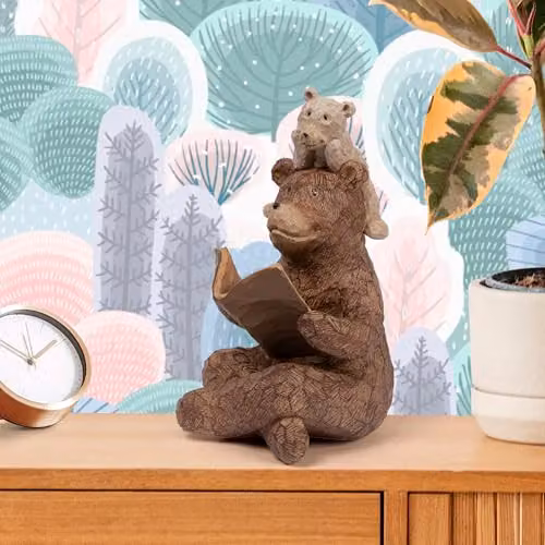 The Leonardo Collection Bear Bedtime Story Figurine, Brown Multicolour Plastic Tabletop Ornament – 2