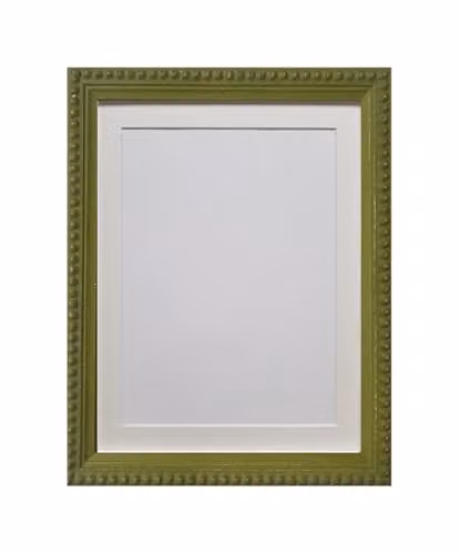 Frames by Post Crown Square Picture Frame in Green with Ivory Mount, W/H: 30 x 30 cm – 1