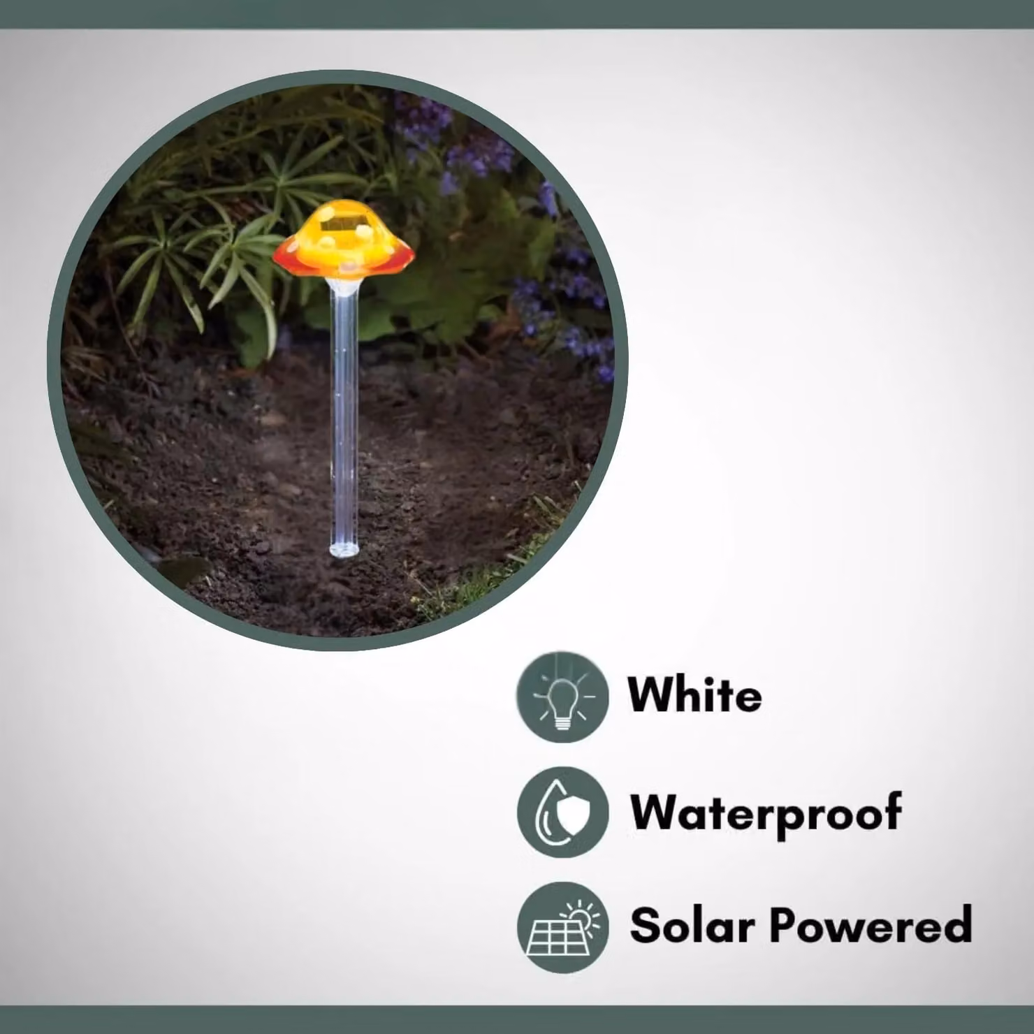 Marco Paul Solar Mushroom Stake Light - Yellow – 3