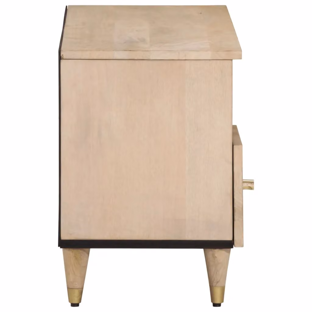 Berkfield Home Brown Mango Wood TV Cabinet W/D/H: 100 x 33 x 46 cm – 3