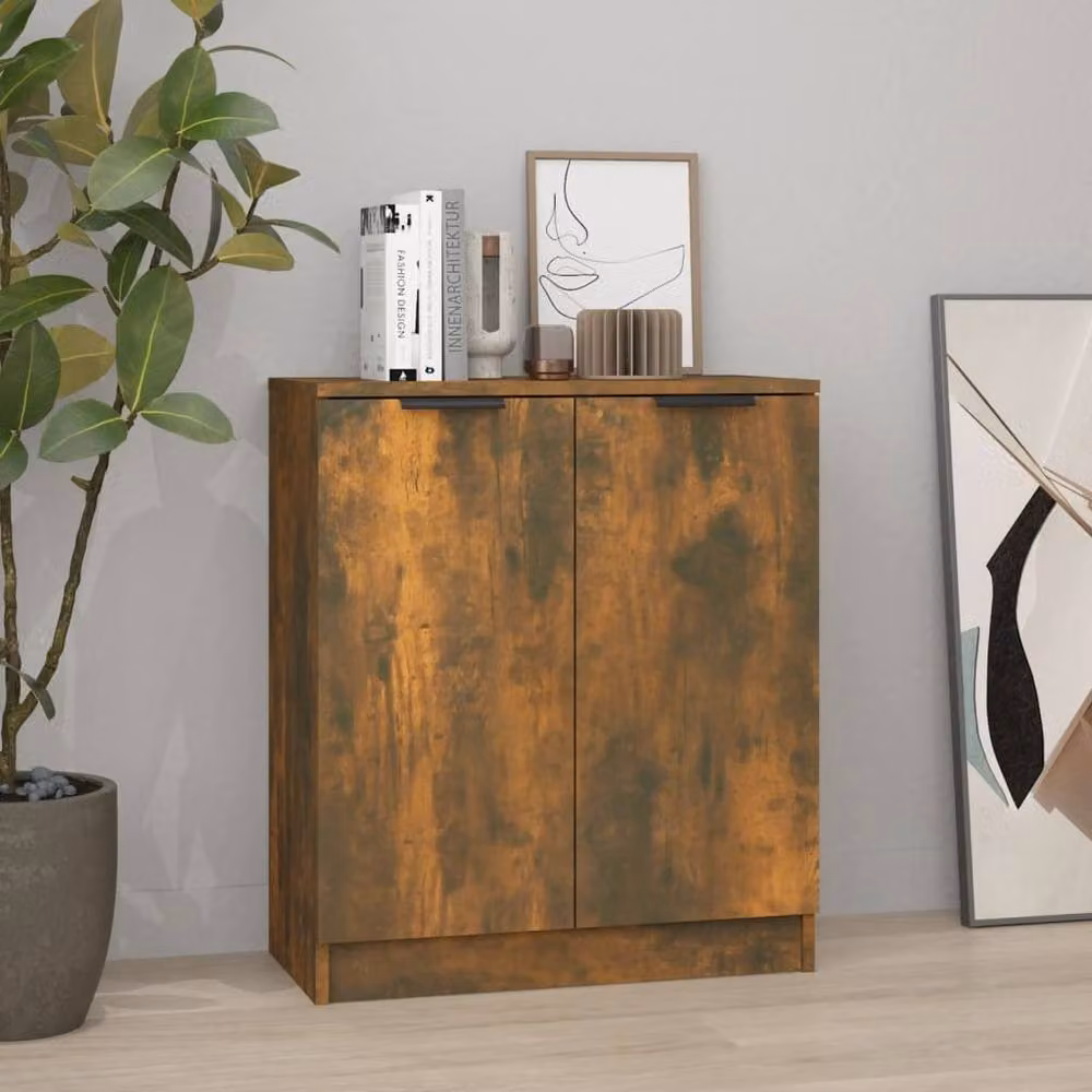 Berkfield Home Smoked Oak Sideboard in Brown, W/D/H: 60 x 30 x 70 cm – 2