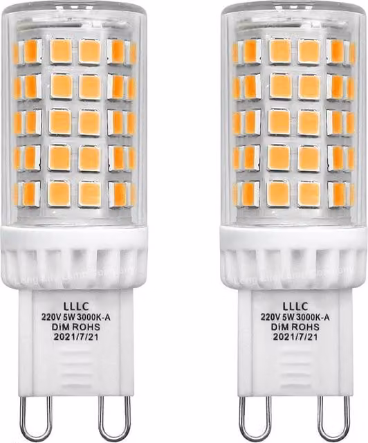 SPETLEK Dimmable Energy Saving Warm White Light Bulbs, 2 Pack, White