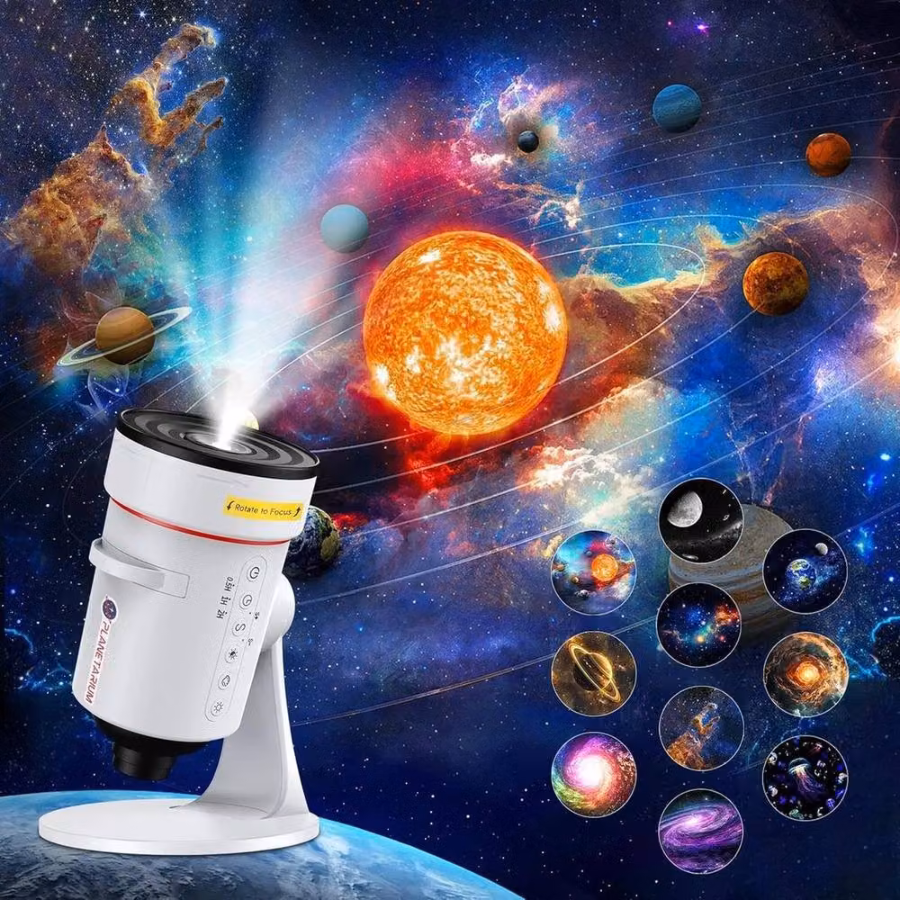FLAVORA White 4K HD Realistic Star Planetarium USB Night Light – 3