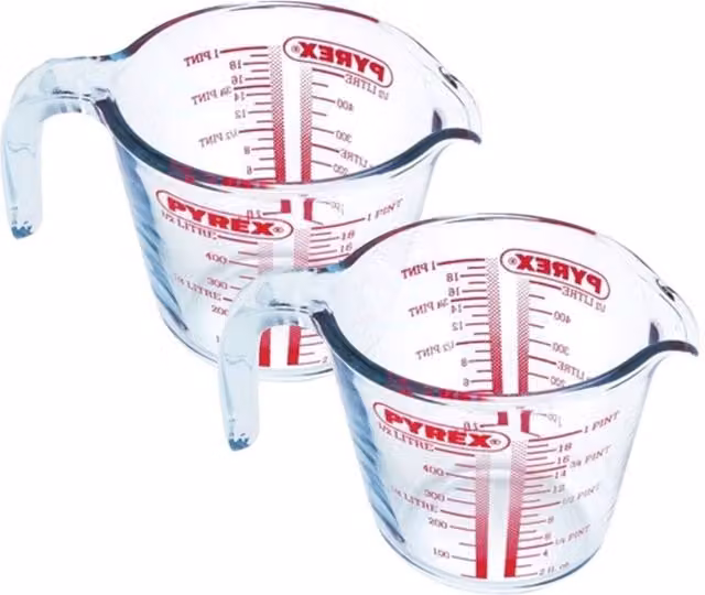 Pyrex Glass Measuring Jug, 500 ml, Transparent with Printed Scale
