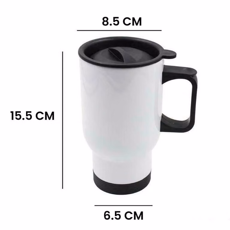 NESTLUNE White Insulated Thermal Sublimation Travel Mug with Lid, 2 l