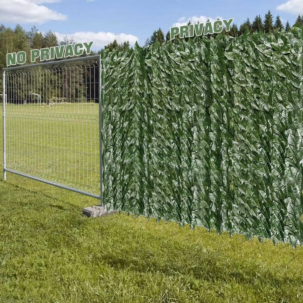 NESTLUNE Artificial Hedge Ivy Leaf Garden Fence Trellis, Green, W: 100 cm, H: 100 cm – 5