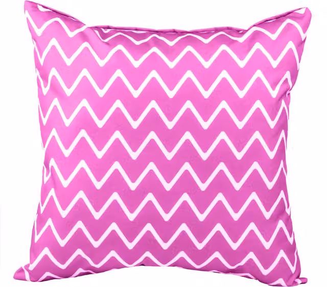 Gardenista Outdoor Scatter Cushion in Pink and Beige Chevron Print, W/D/H: 60 x 60 x 60 cm