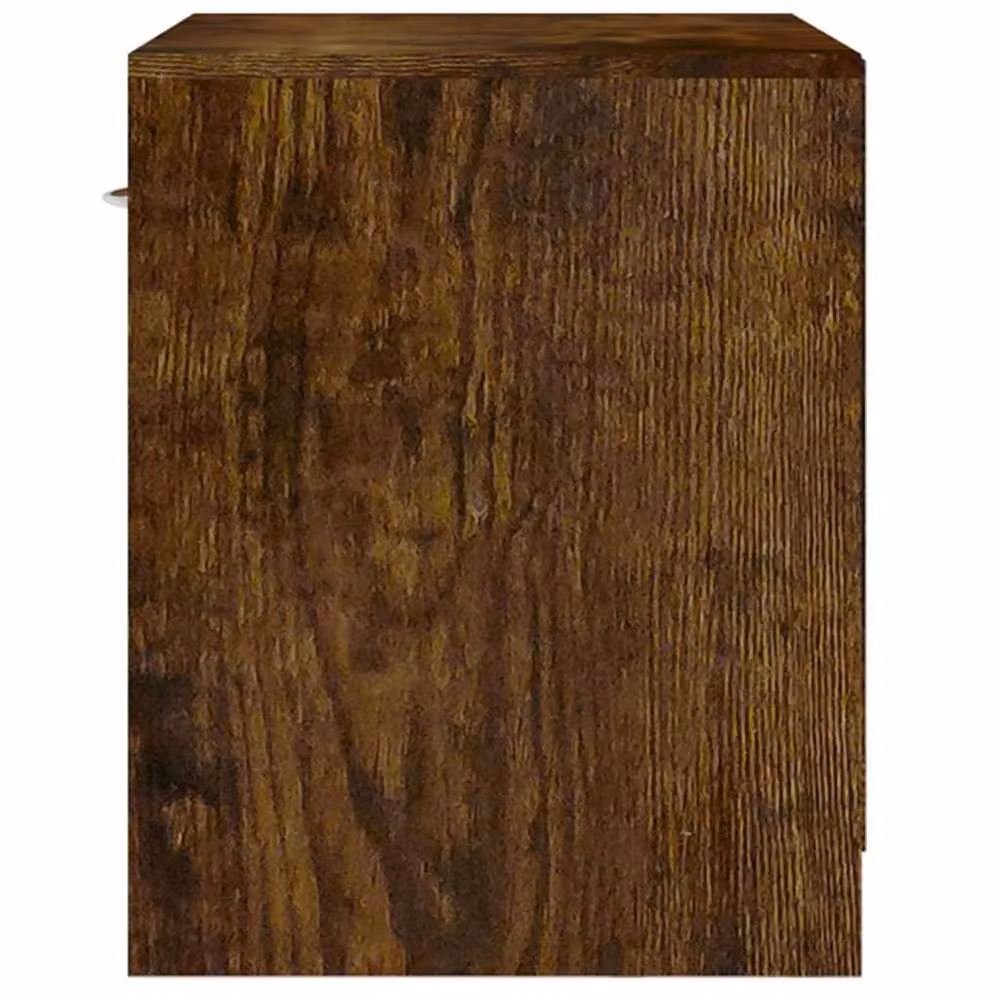 Berkfield Home Set of 2 Smoked Oak Bedside Cabinets with Drawer in Brown – 4