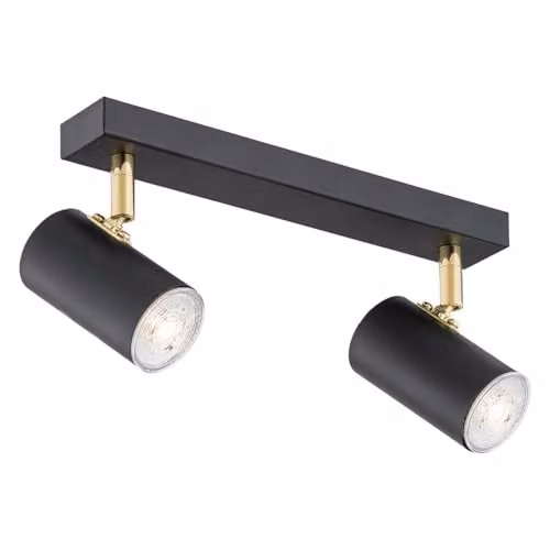 Argon18 Lagos 891 Black Metal Surface Mounted Cylinder Spotlight with 2 x GU10 Holders IP20